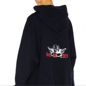 Boys Lie- I am not where you left me navy hoodie